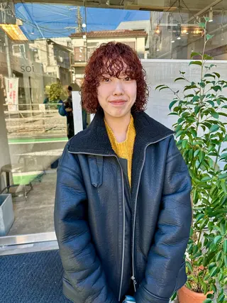 カラー パーマ パーマ/透明感カラー /ボブ/吉田一生のヘアスタイル