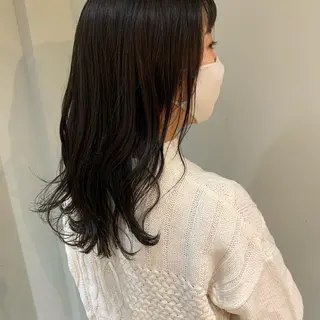 ミディアム カラー ミディアムパーマ /癖毛パーマのヘアスタイル