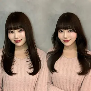 ロング 谷 亜澄のヘアスタイル