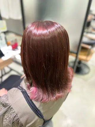 ミディアム カラー 上野台 彩加のヘアスタイル