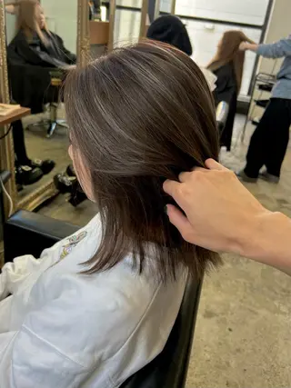 ミディアム カラー SITY.天神大名【シティ】所属・🦋mamiya🦋 カットモデル募集のヘアスタイル