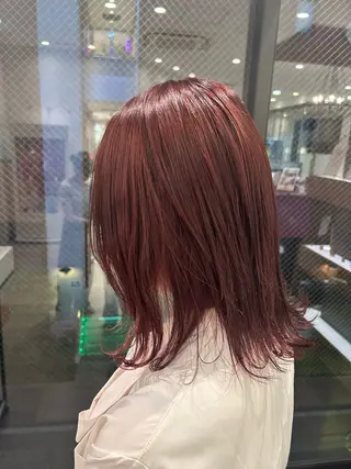 ミディアム カラー 京野 美月のヘアスタイル