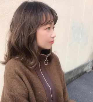 セミロング カラー ♡ma ki♡のヘアスタイル