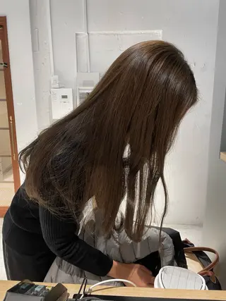 ミディアム カラー レイヤー×初 パーマ|hinakoのヘアスタイル