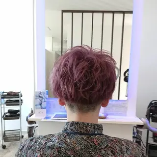 ショート カラー メンズ 小林 伸行のヘアスタイル