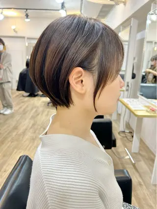 ショート カラー lab.by ioe中崎店所属・中北篤志 ショートボブのヘアスタイル