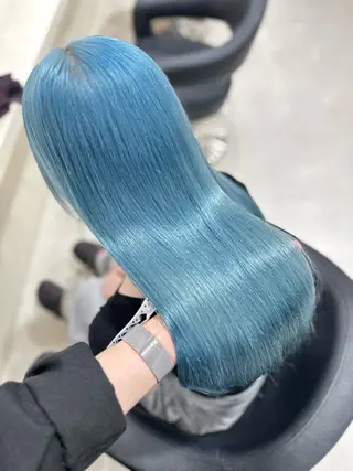 ロング カラー ヘアアレンジ 🌈艶カラー/ 韓国風レイヤーカットのヘアスタイル