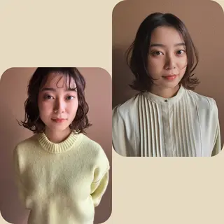 ミディアム あかり🌷ナチュラル 、透明感カラーのヘアスタイル