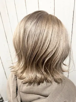 ミディアム カラー パーマ ヘアアレンジ RecheRche【池袋】所属・👑指名率No.1 👑坂口飛翔のヘアスタイル