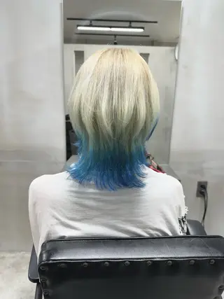 ミディアム カラー ヘアアレンジ S.BLOOM 川崎 翔哉のヘアスタイル