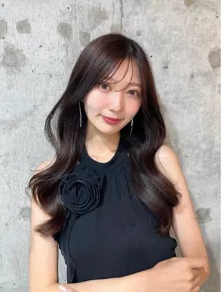 セミロング カラー 新宿/韓国レイヤー 髪質改善カラー/角所のヘアスタイル