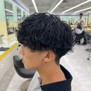 パーマ メンズ *モデル募集🤍横浜 透明感カラー🫧のヘアスタイル