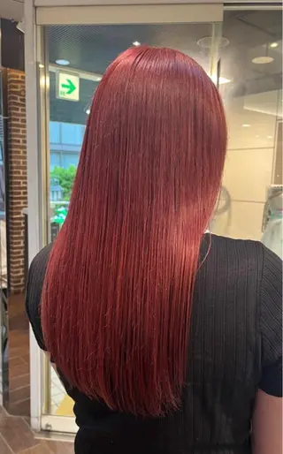 ロング カラー ボブ/暖色カラー コウボヒカルのヘアスタイル