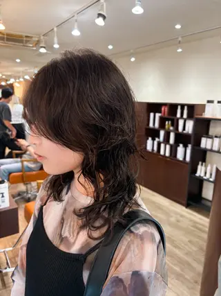 ミディアム パーマ 【レイヤー/パーマ】 宮本　泰周のヘアスタイル