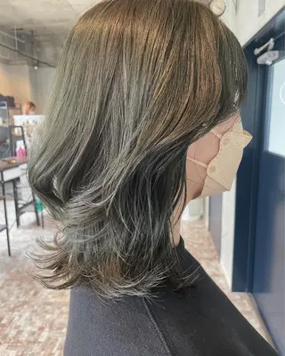 ミディアム カラー risako🇰🇷 韓国ヘア/レイヤーのヘアスタイル