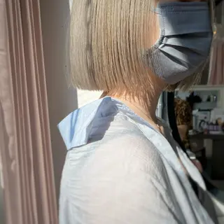 ミディアム カラー Piaコータロー ハイトーン&‪ボブのヘアスタイル