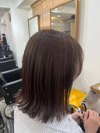 ミディアム カラー ✨🎨ブリーチなし 透明感カラー✨美友のヘアスタイル