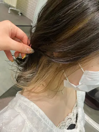 セミロング カラー ヘアアレンジ 指名支持率NO.1 スタイリストのヘアスタイル