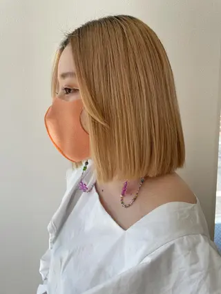 ミディアム 福島成美/髪質改善 縮毛矯正/カラーのヘアスタイル