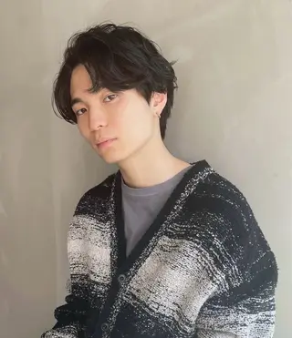 メンズ グレージュ|レイヤー 🌘/青空soraのヘアスタイル