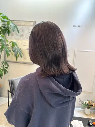 ミディアム Mio｜ぱつっとボブ ｜髪質改善ストレートのヘアスタイル