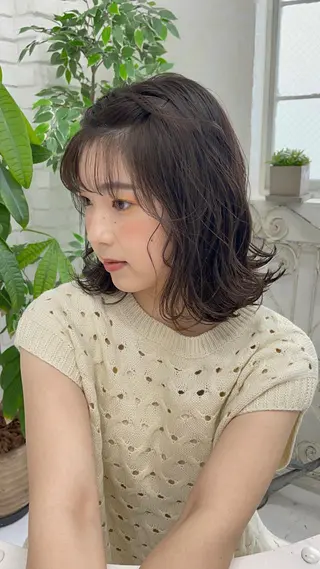 ミディアム カラー ヘアアレンジ Lico所属・小川 楓華のヘアスタイル