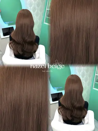 セミロング カラー Ella所属・nana【艶髪】/ レイヤー/縮毛矯正のヘアスタイル