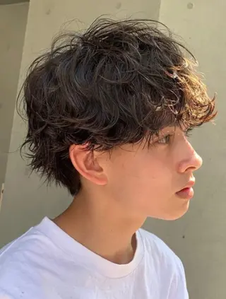 パーマ メンズ 片平 琳大郎のヘアスタイル