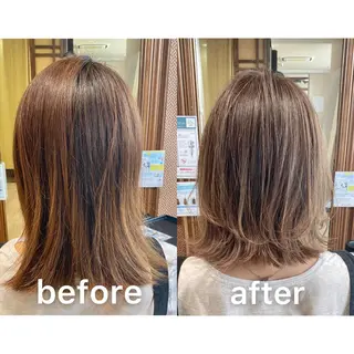 ミディアム カラー KIZU 髪質改善 オカルト怪談のヘアスタイル