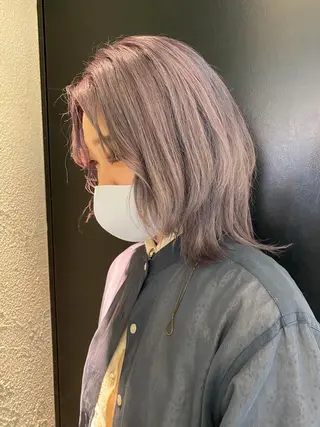 ミディアム カラー ヘアアレンジ ♡韓国風ヘア 🐈♡MIHOのヘアスタイル