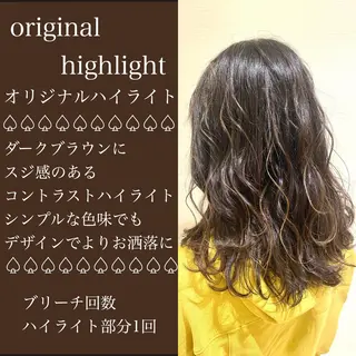 セミロング カラー 横山 直輝のヘアスタイル