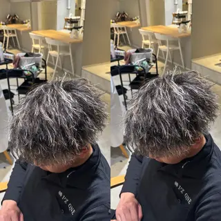 カラー パーマ メンズ 石黒 龍大のヘアスタイル