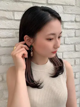 ミディアム カラー 韓国ヘア/艶カラー /田中悠佑のヘアスタイル