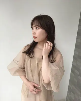 セミロング カラー Sherry/R 三川町　木村祐里奈のヘアスタイル