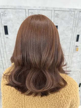 セミロング レイヤーカット/ 縮毛矯正/西野和裕のヘアスタイル