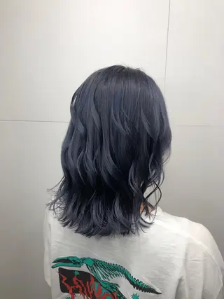 ミディアム カラー パーマ/ボブ/ ヘルシーカラー/風花のヘアスタイル