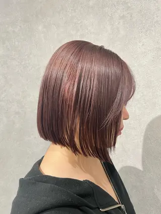 ショート カラー ボブ/ハイトーン特化 solua上本町のヘアスタイル
