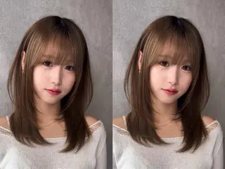 セミロング 韓国🇰🇷レイヤー 透明感/秀瑛🩶のヘアスタイル