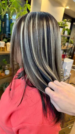 セミロング Cure2所属・🌈白いハイライト 🌈 🐶ノザワ🐶のヘアスタイル