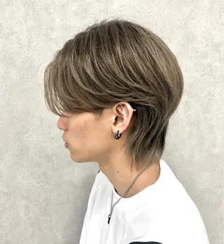カラー メンズ ショート、韓国メンズ ヘアのかつらぎのヘアスタイル