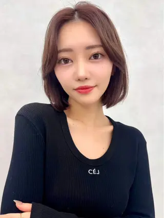 セミロング カラー 🇰🇷韓国レイヤー 艶カラー/田川佑紀のヘアスタイル