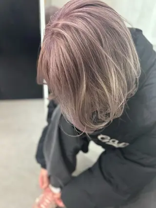 ミディアム カラー 艶 ケアブリーチ 🎀🩵RISAのヘアスタイル