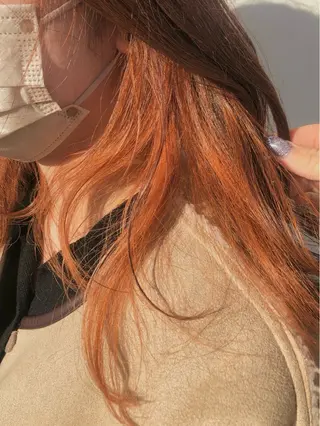 セミロング カラー 茂原 麻生のヘアスタイル