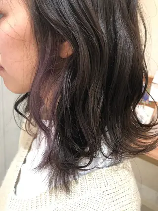 ミディアム カラー 樋渡 侑希のヘアスタイル