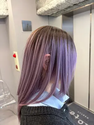 セミロング カラー 名古屋／デザイン／ ブリーチ/松井亮磨のヘアスタイル