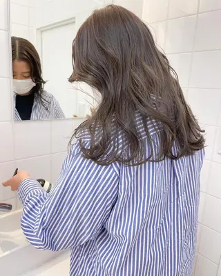 ミディアム カラー パーマ ヘアアレンジ 💖美髪改善💖 辻未侑のヘアスタイル