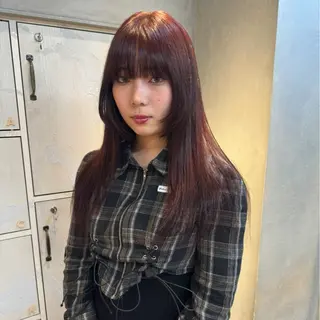 セミロング カラー 透明感カラー ☆akoのヘアスタイル