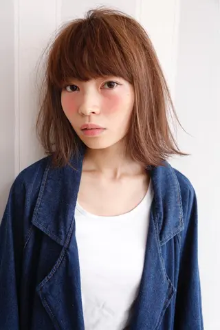 ミディアム gite カワムラナオキのヘアスタイル