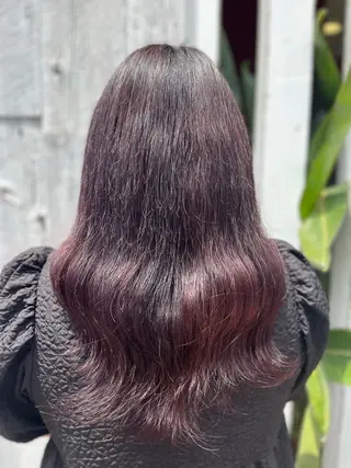 セミロング カラー ピンク髪の美容師🎀 🖤ゆうなのヘアスタイル