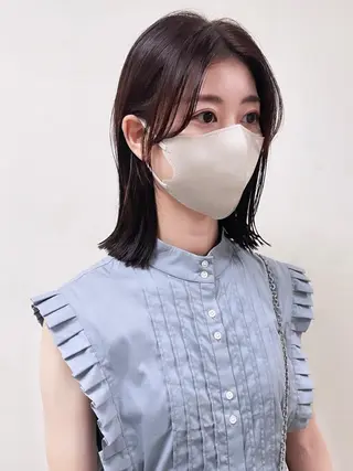 ミディアム カラー パーマ ヘアアレンジ マツエク・マツパ アイブロウ ニシダヒカリ🌙 髪質改善×似合わせのヘアスタイル